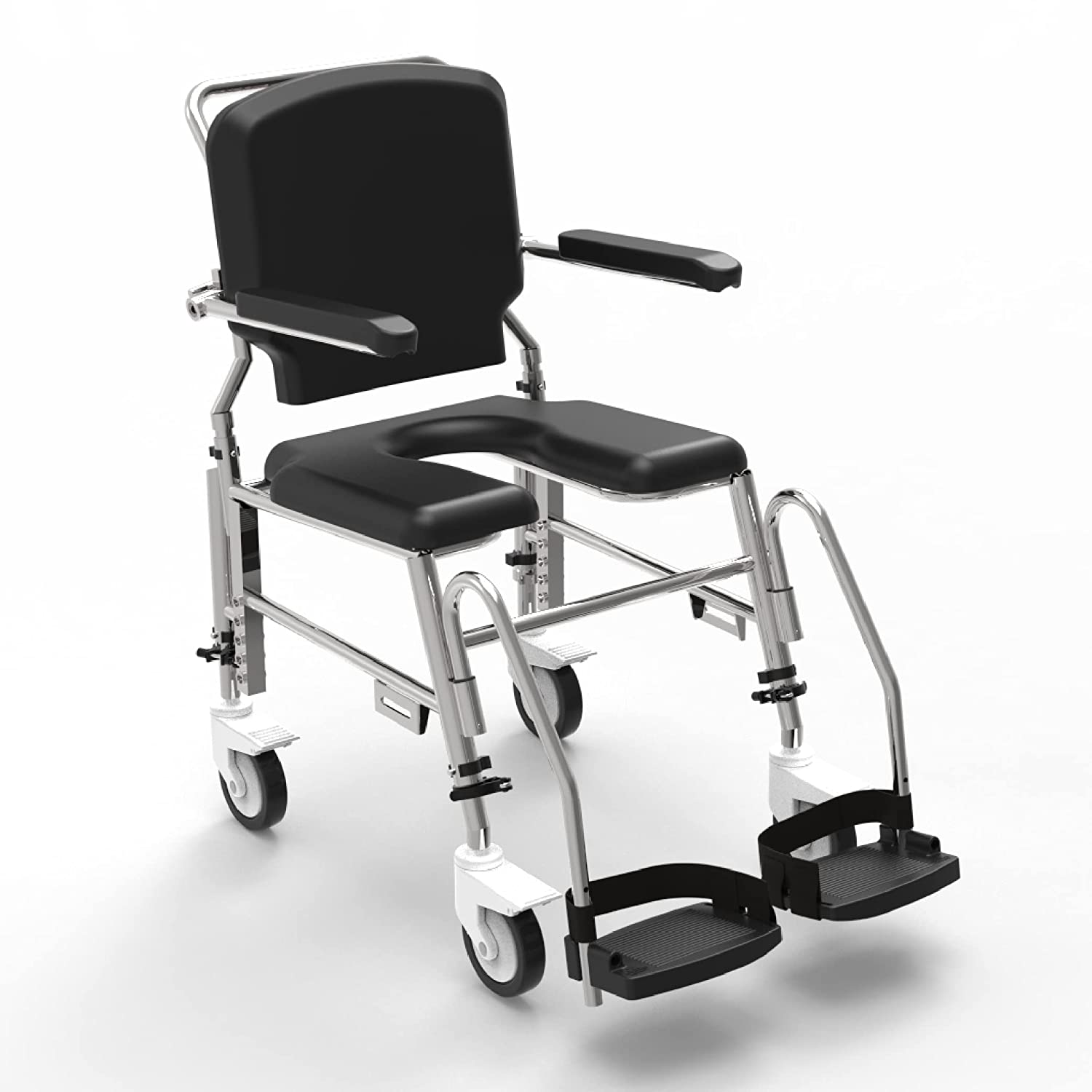 Prime SAS100 | Attendant Propelled Shower Commode Wheelchair (Wide)