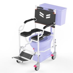GO Attendant Propelled | Travel and Shower Commode Wheelchair (Narrow) (14.5 KG)
