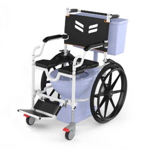 GO Self Propelled | Travel and Shower Commode Wheelchair (Wide) (19 KG)
