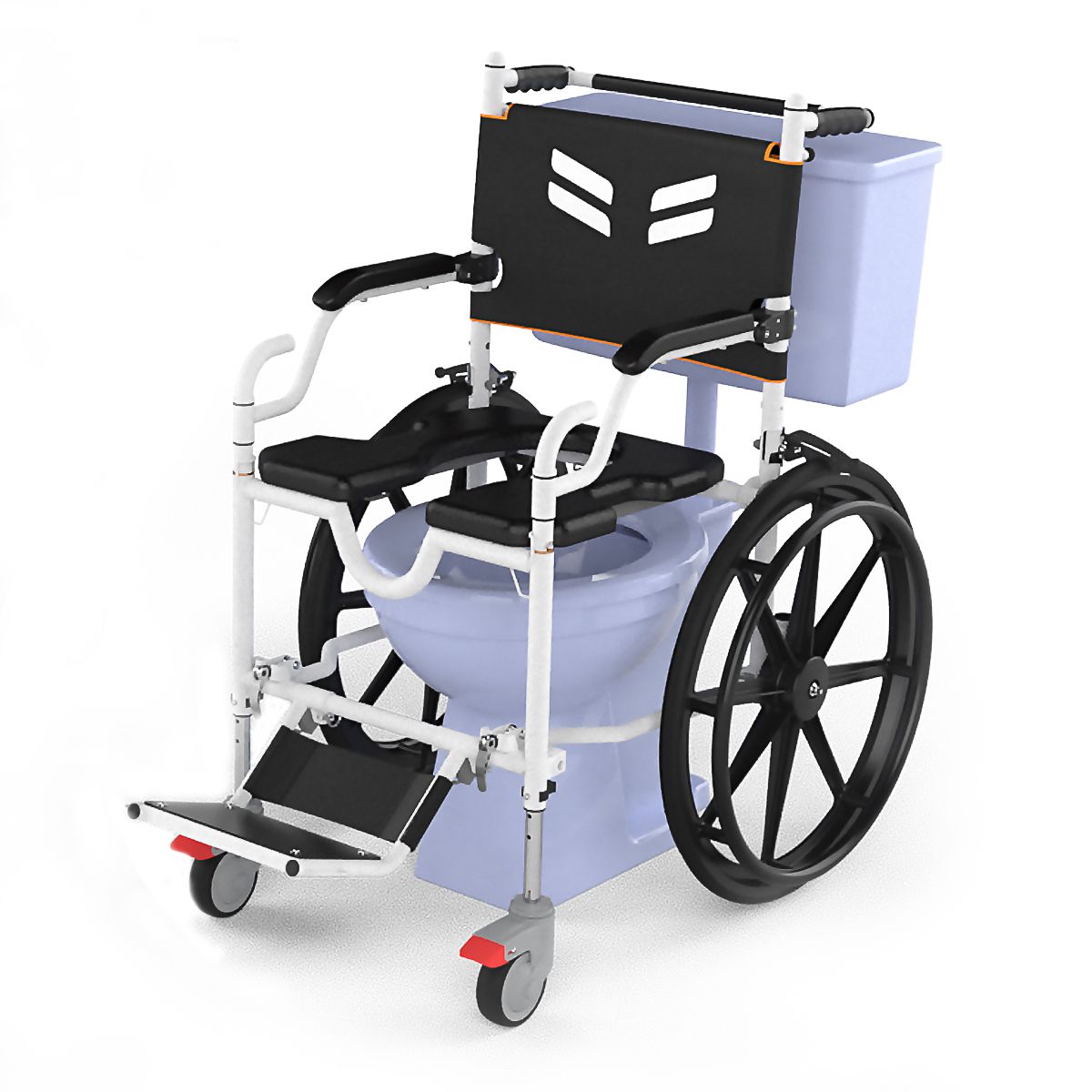 GO Self Propelled | Travel and Shower Commode Wheelchair (Wide) (19 KG)